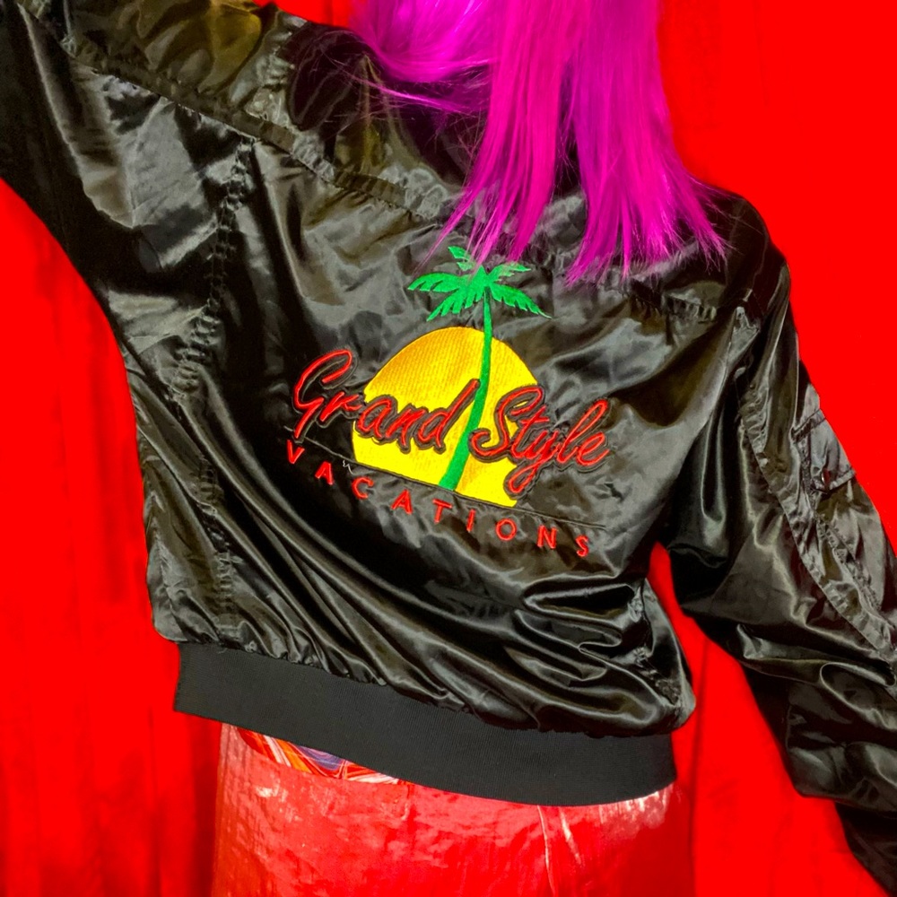 🌴Vintage grand style vacations bomber jacket🌴
